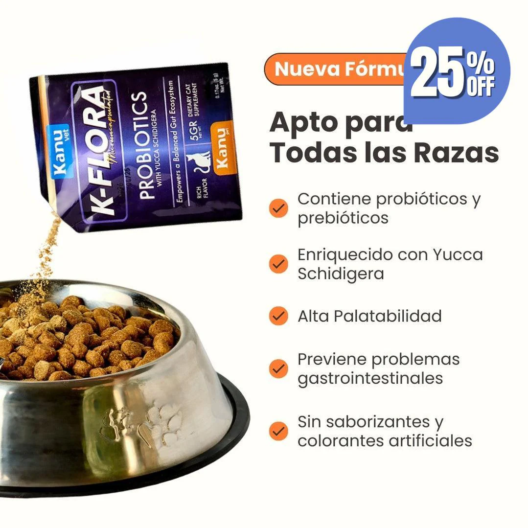 Suplemento Probiótico K-Flora Kanu Pet para Gatos - Image 6